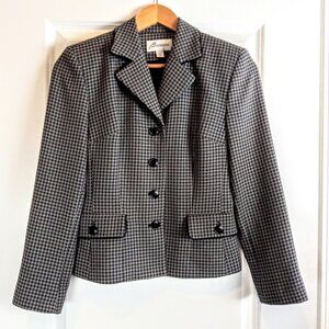 Barami Grey Houndstooth Belted Blazer
